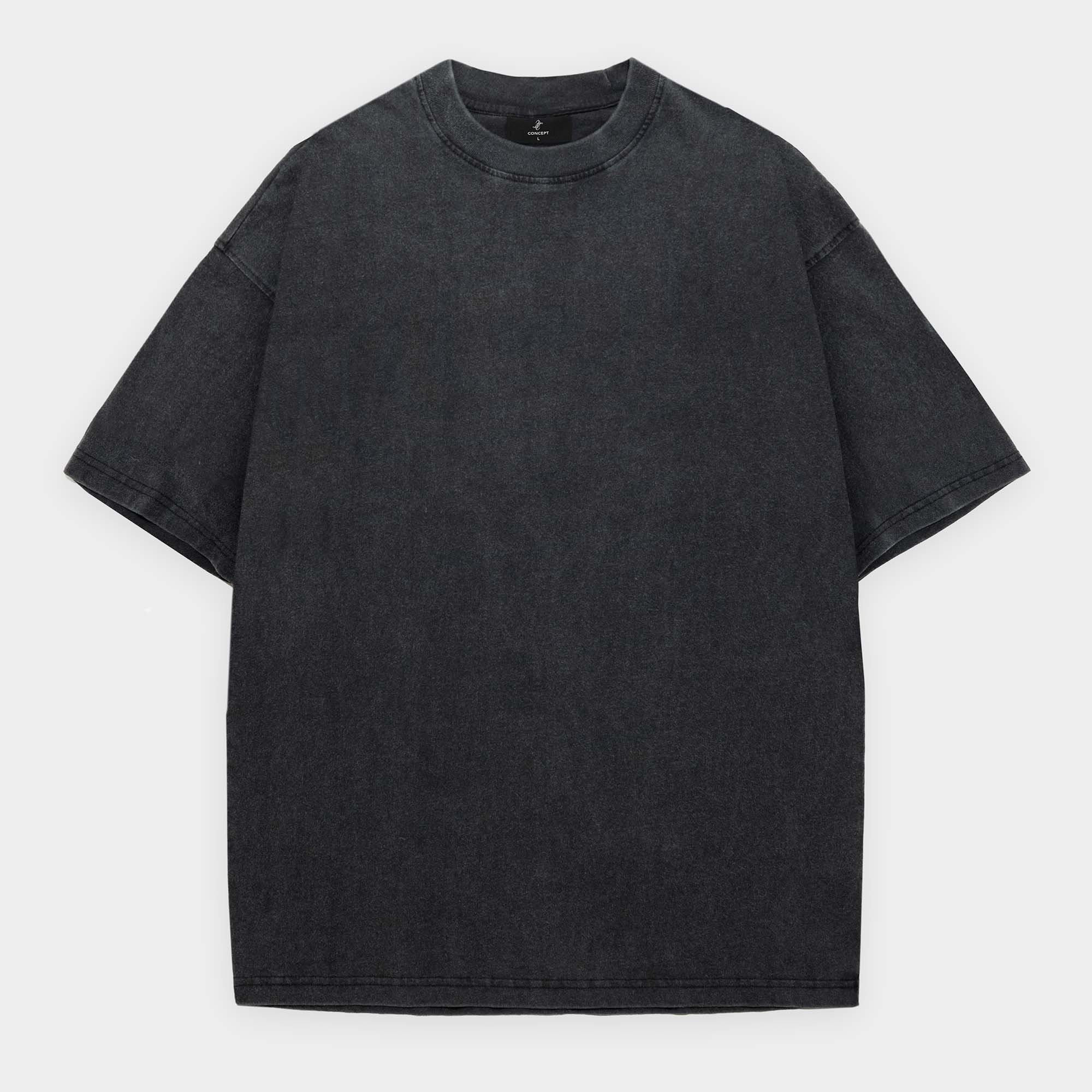 Black t-shirt on a white background